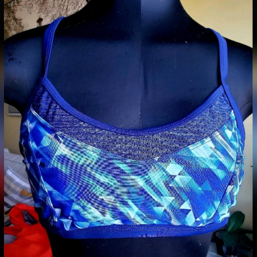 NWT XL Roots Women's Blue  Swim Bra - Picture 2 of 6
